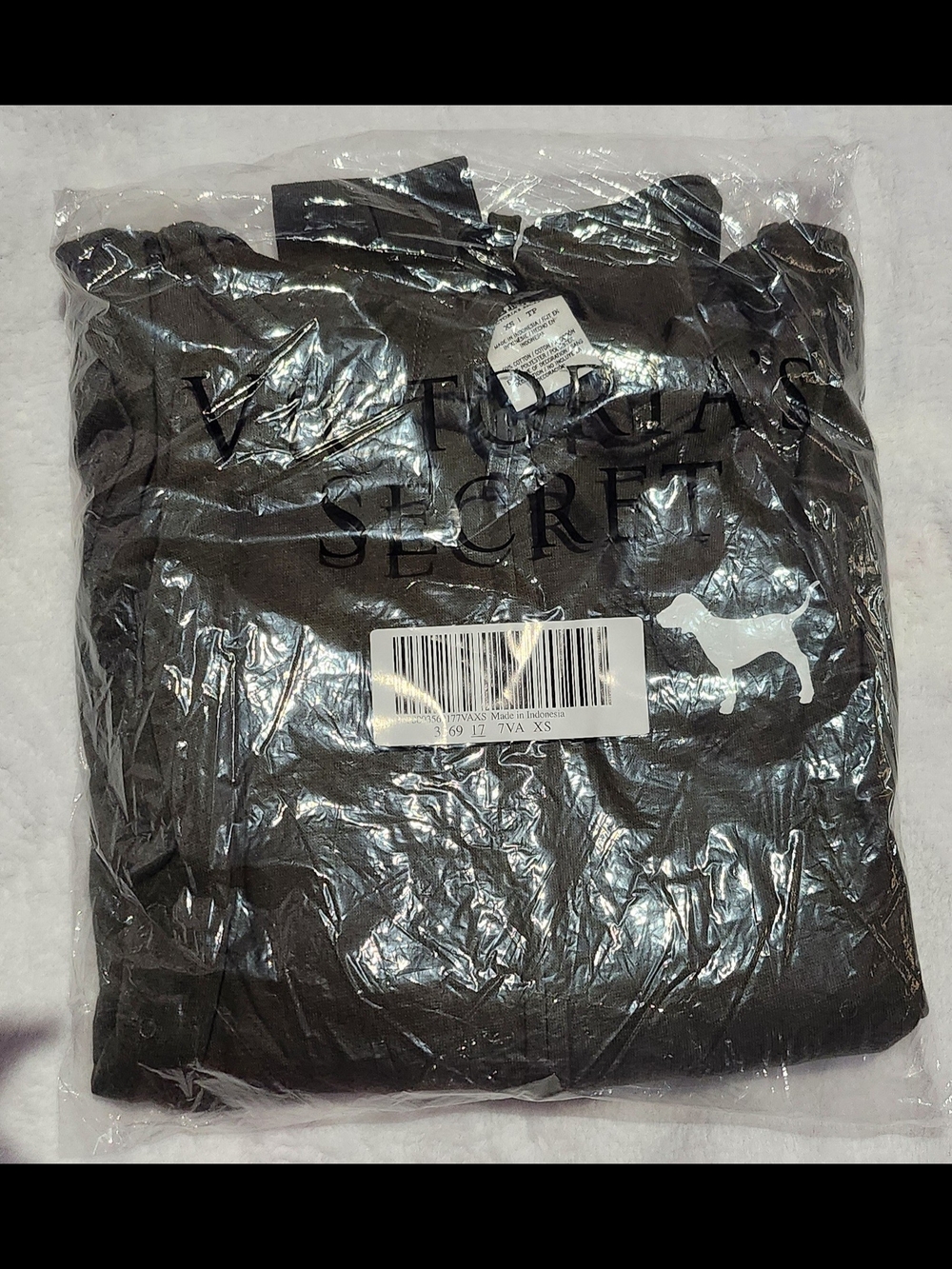 PINK Victoria's Secret Olive Green Zip Hoodie & Pants Set. Size XS. - Picture 2 of 9